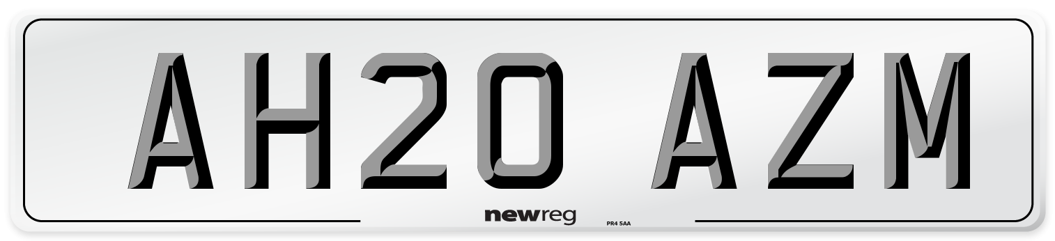 AH20 AZM Number Plate from New Reg